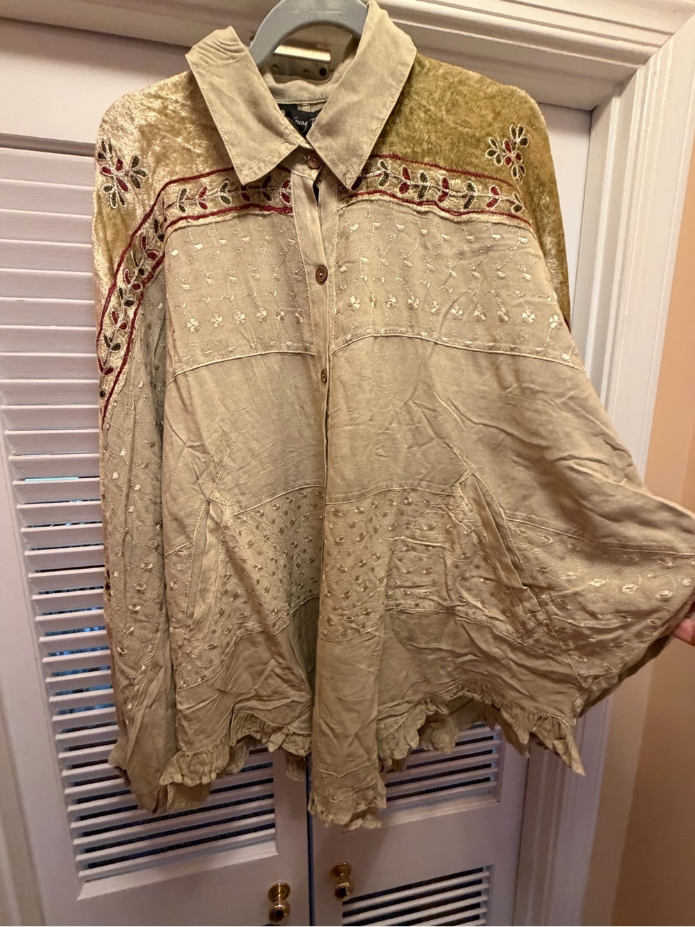 Young Threads 2X Olive Green Button-Down Shirt BNWT